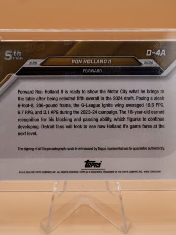 2024 Topps Now Ron Holland II Autographed Card (D-4A) – Limited Edition 43/99