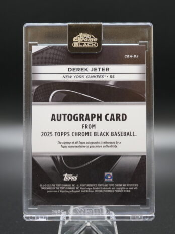 2025 Topps Black Baseball Derek Jeter On-Card Autograph (#CBA-DJ) – Encased Autographed Card